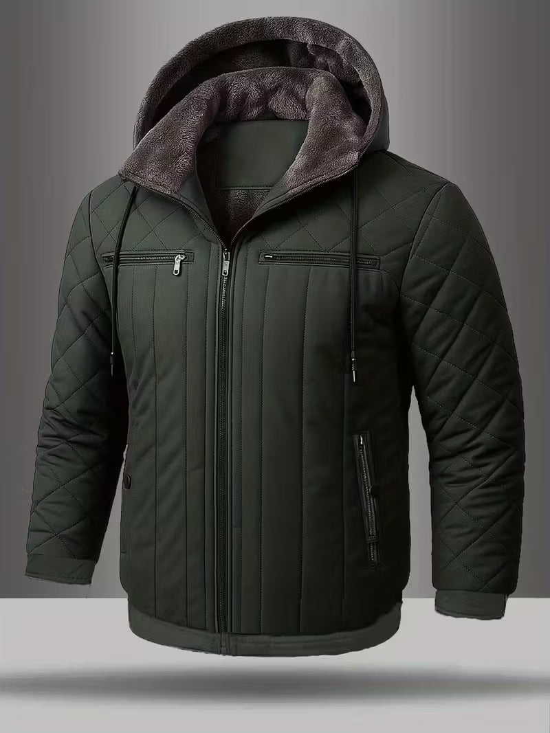 DELTOSTIN Premium Quilted Winter Hooded Jacket