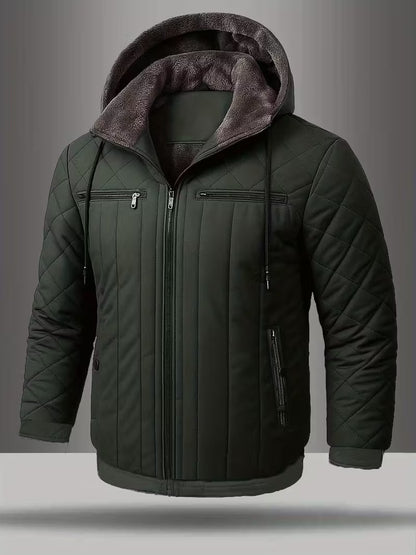 DELTOSTIN Premium Quilted Winter Hooded Jacket