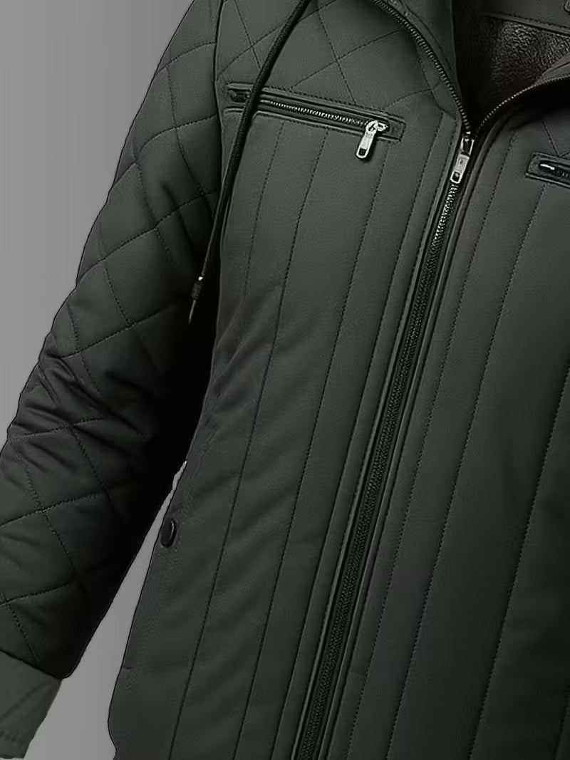 DELTOSTIN Premium Quilted Winter Hooded Jacket
