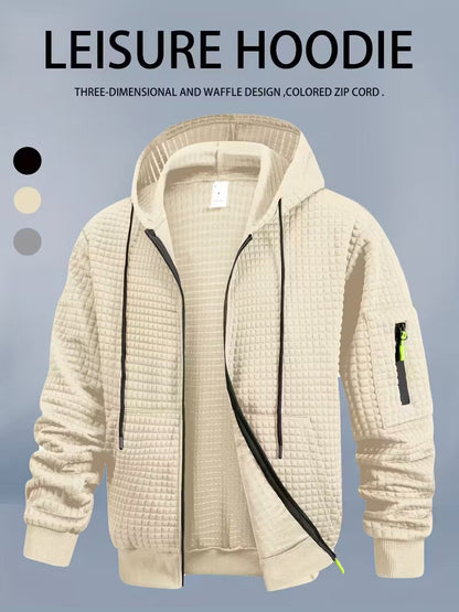 DELTOSTIN Urban Black Textured Street Hoodie