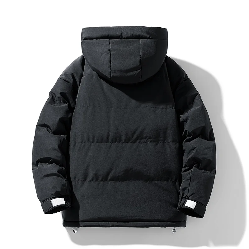 Deltostin Men’s Camel Brown Puffer Jacket – Warm Hooded Winter Coat with Streetwear Edge