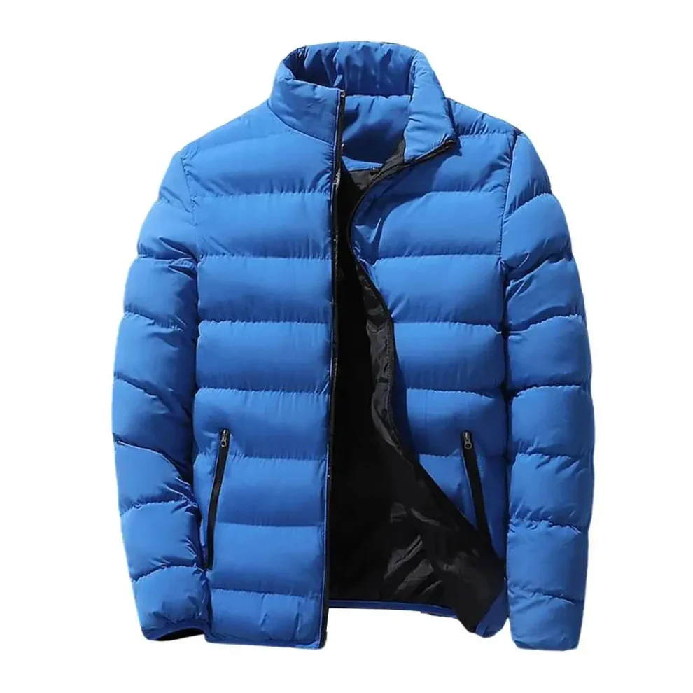 Deltostin Men’s Lightweight Puffer Jacket – Sky Blue Warm Winter Outerwear