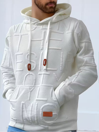 DELTOSTIN Premium Embossed Black Hoodie